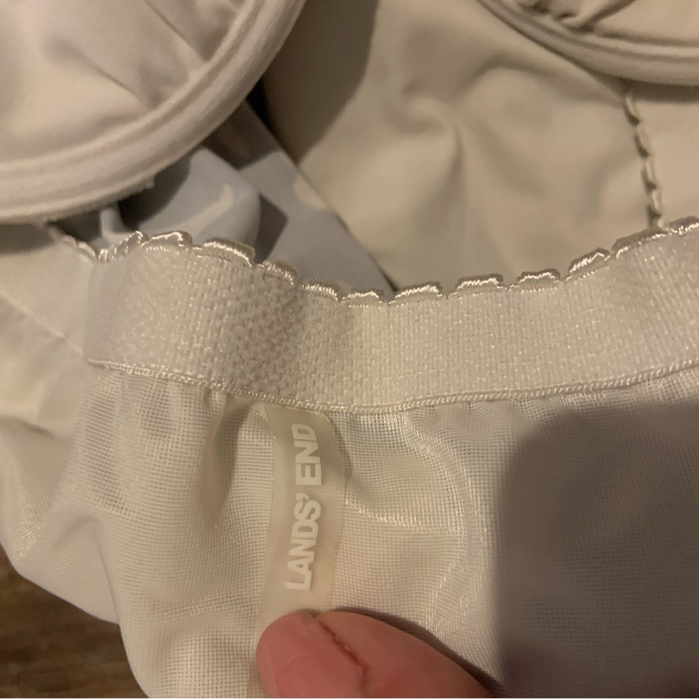 Lands' End Elegant White Swimwear - Picture 3 of 5